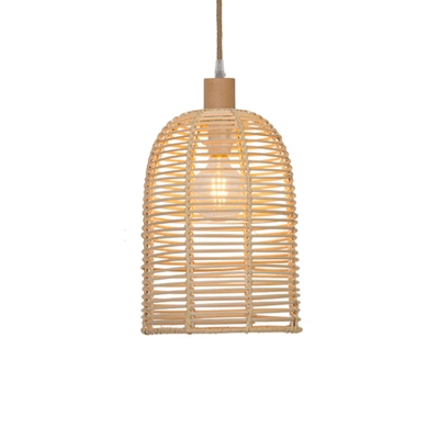 Lámpara colgante Bell de madera