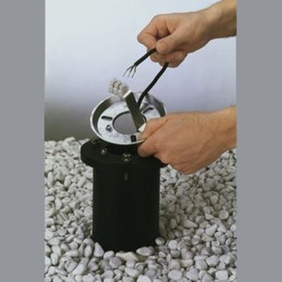 Base empotrado aluminio fundido, profundidad 50 cm