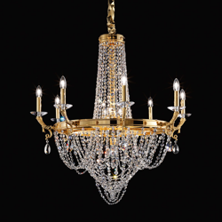 Lámpara de araña de cristal Elisabetta de latón características