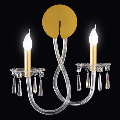 Aplique Intrecci con vidrio Murano, 2 luces