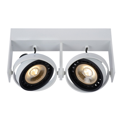 Foco de techo LED Griffon blanco, 2 luces