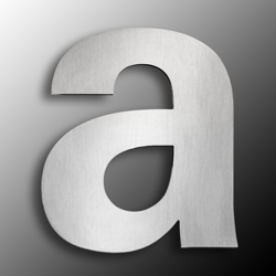 Números de casa grandes acero inoxidable - letra a en oferta