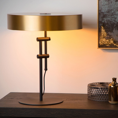 Lámpara de mesa Giada con pantalla plana en oro