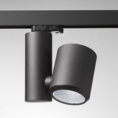 Foco de riel LED negro Kent Meat 38°