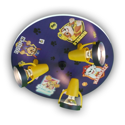 Lámpara de techo Paw Patrol con tres focos