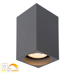 Plafón LED Delto dim to warm, angular, gris precio