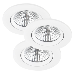 Foco empotrado techo LED Freemont 2.700K, 3 blanco características