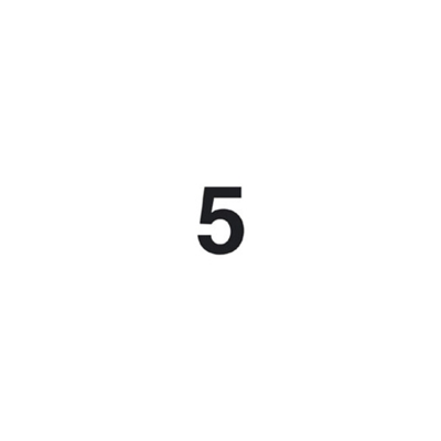 Número autoadhesivo 5