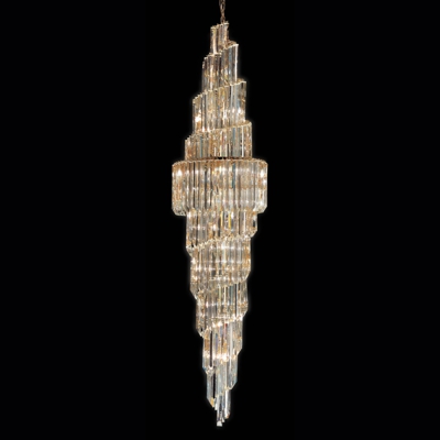 Lámpara colgante Cristalli transparente alto 245cm
