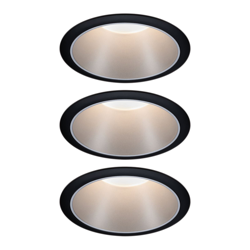 Paulmann Cole spotlight LED, plata-negro, set 3 en oferta