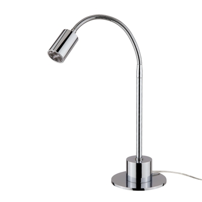 Lámpara de mesa LED brillante cromada Karen