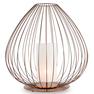 Karman Cell - lámpara de pie, jaula, Ø84cm, bronce