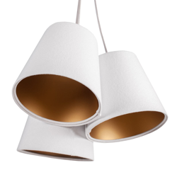 Lámpara colgante Ambrozja 3 luces pantalla bicolor características