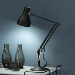 Anglepoise Type 75 lámpara mesa terciopelo negro características