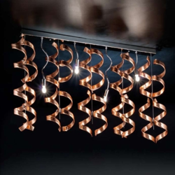 Lámpara de techo en espiral Copper características
