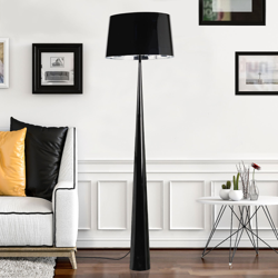Lámpara de pie Totem LS con acabado cromo, negro en oferta
