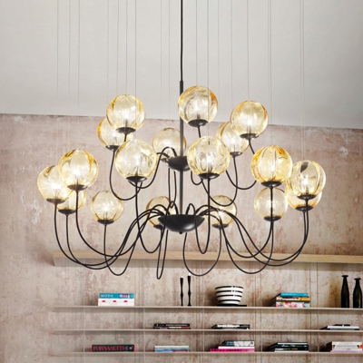 Lámpara de araña de diseño Puppet de vidrio Murano