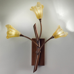 Aplique 7142 3 luces, latón bruñido/ámbar en oferta