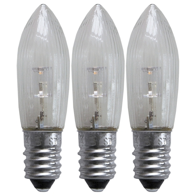 Bombilla de repuesto LED E10 0,2W 2.100K set 3 ud