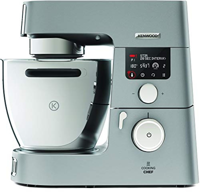 Kenwood Cooking Chef KCC9060S - Robot de Cocina por Inducción (20 - 180º), 1500W, Pantalla LCD, Bol 6.7L, Incluye Batidora de Vaso ThermoResist, Proce