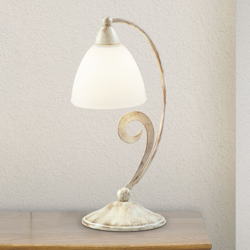 Lámpara de mesa 1730/1L blanco satinado, marfil características