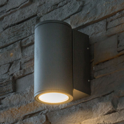 Aplique LED de exterior Doble, redondo, downlight características