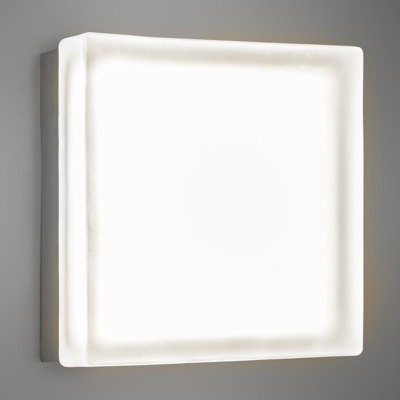 Aplique LED cuadrado Briq 02 blanco cálido