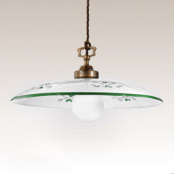 Lámpara colgante Bassano, 1 luz, detalles verde precio