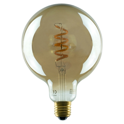 SEGULA globe LED 125 Curved Spirale E27 8W gris