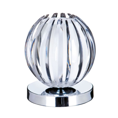 Lámpara de mesa Claw, función táctil, transparente