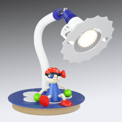 Lámpara de mesa LED Pirata con figura sentada características