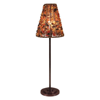 Lámpara de mesa Bella con pantalla/pie redondos