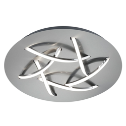 Plafón LED Dolphin, níquel, Ø 45 cm precio