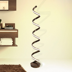 Lámpara de pie LED Feltre en bronce con dimmer pie en oferta
