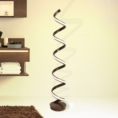 Lámpara de pie LED Feltre en bronce con dimmer pie