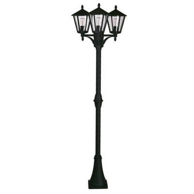 Farola de 3 luces 680 de casa de campo, negro