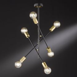 Lámpara de techo Tandil, suspensión simple 6 luces características