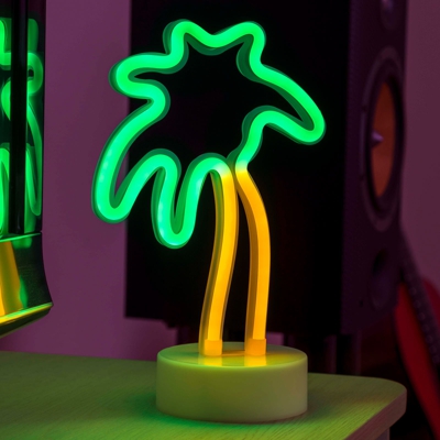 Lámpara decorativa LED Palmera, con pilas