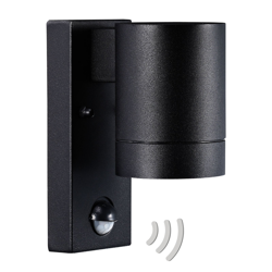 Aplique de exterior Tin Maxi Sensor, negro en oferta
