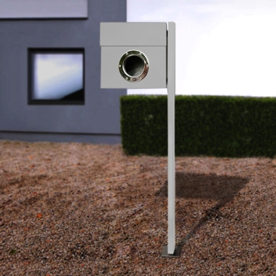 Buzón de pie Letterman, plata