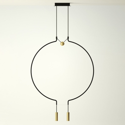 Axolight Liaison M2 colgante negro/oro 84cm