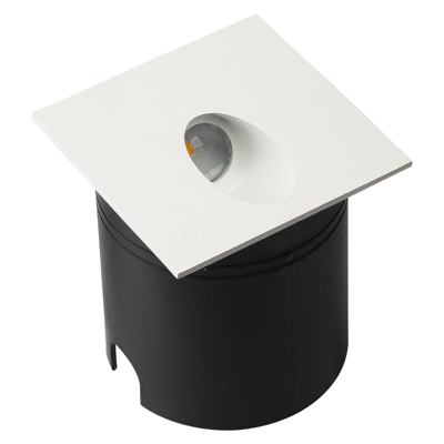 Lámpara empotrada LED Aspen IP65, angular, blanco