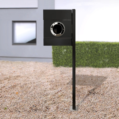 Buzón de pie Letterman II caja prensa negro