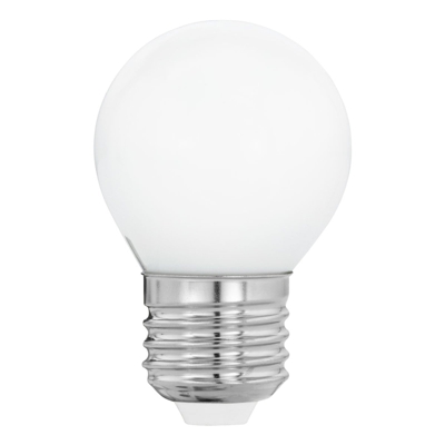 Bombilla LED E27 G45 4W, blanco cálido, opal