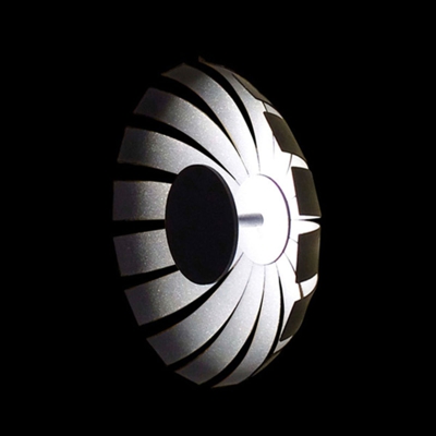 Plafón LED de diseño Loto, antracita, 27 cm