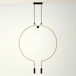 Axolight Liaison M2 colgante oro/negro 84cm características