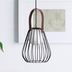 Lámpara colgante Indiana con pantalla negro en oferta