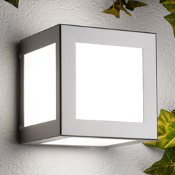 Aplique exterior cúbico Cubo acero inoxidable mate precio