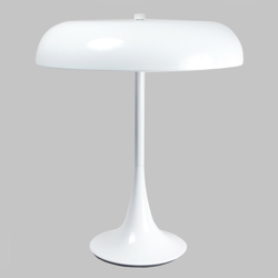 Lámpara de mesa barnizada en blanco Madison en oferta