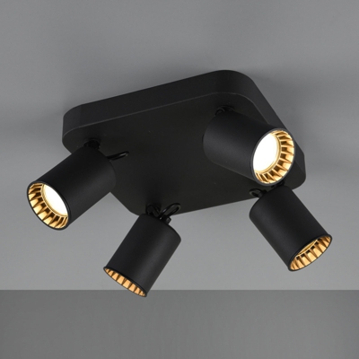 Foco de techo Pago, 4 luces, negro